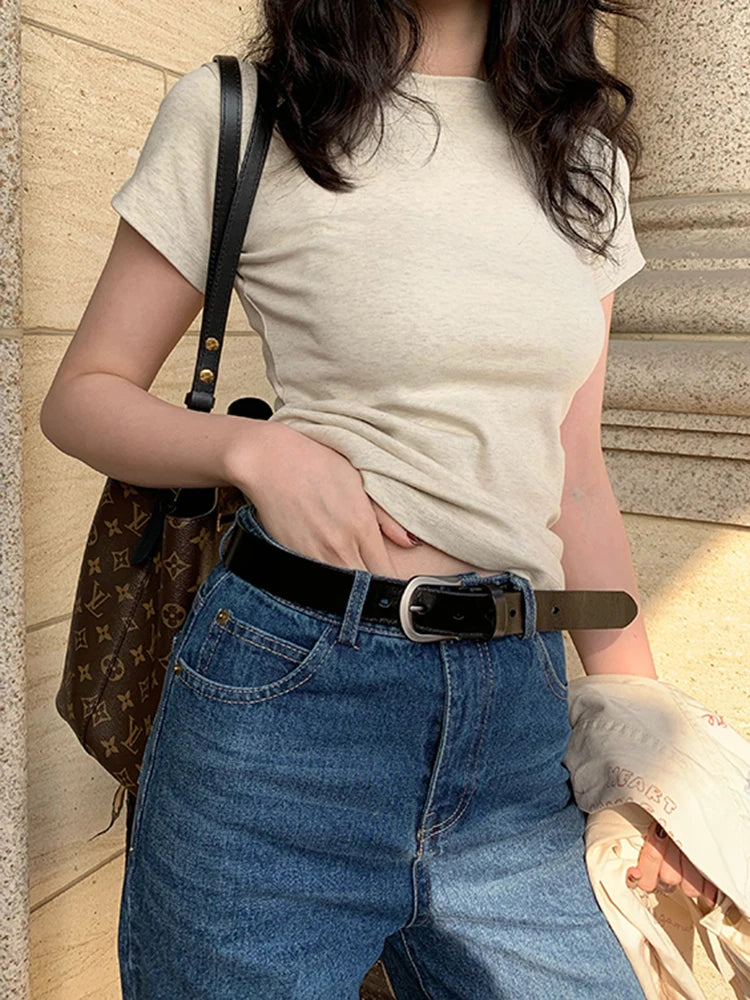 Solid Basic Short Sleeve T-shirts