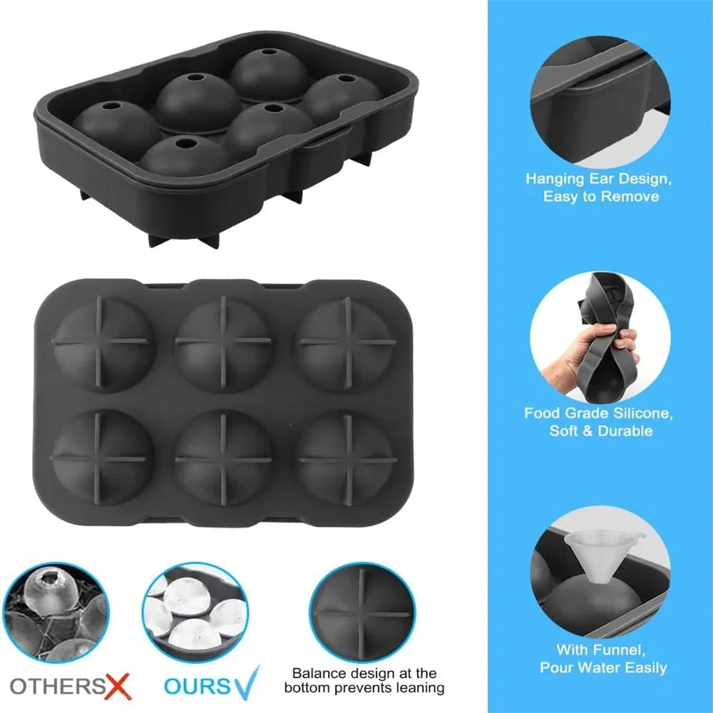 Bartender Black Silicone Ice Ball Mold
