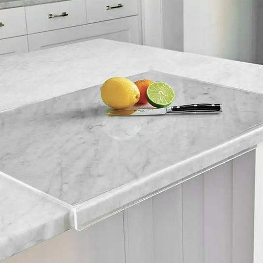 Acrylic Anti-slip Transparent Cutting Board with Lip for Counter top