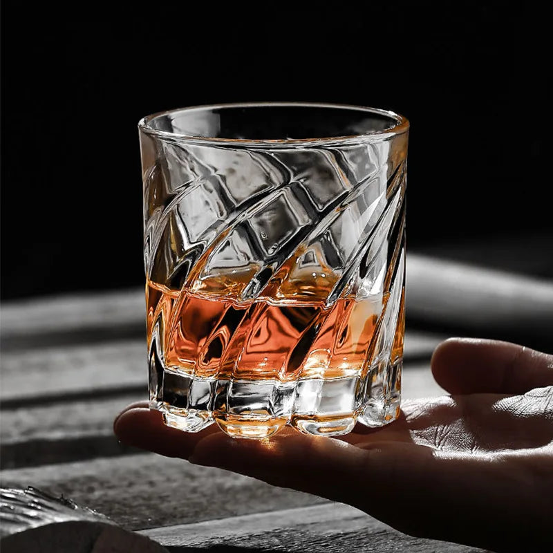 Bartender Black Diamond Cut Whiskey Glass