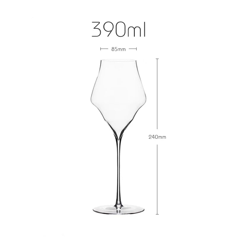 Bartender Black Crystal Wine Glass