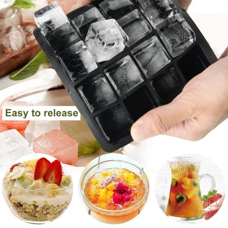 Grid Silicone Big Square Ice Cube Tray