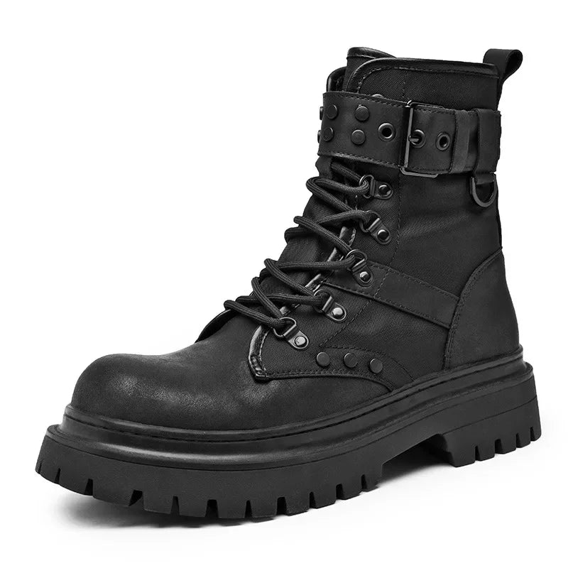 Bartender Black Retro British Ankle Boots