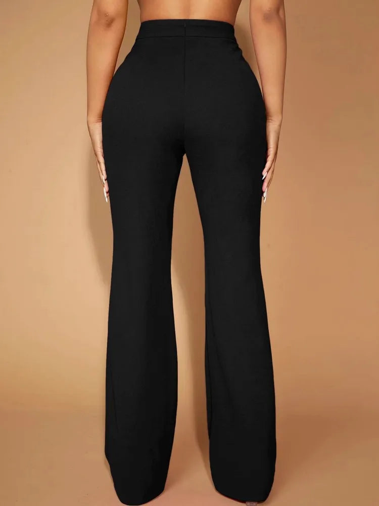 Bartender Black Women's High-Waist Cargo Pants
