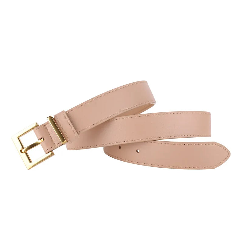 New Luxury Double Genuine Leather Belt for Women