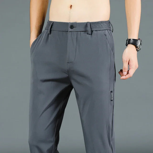 Bartender Black Men's Breathable Slim Bar Pants