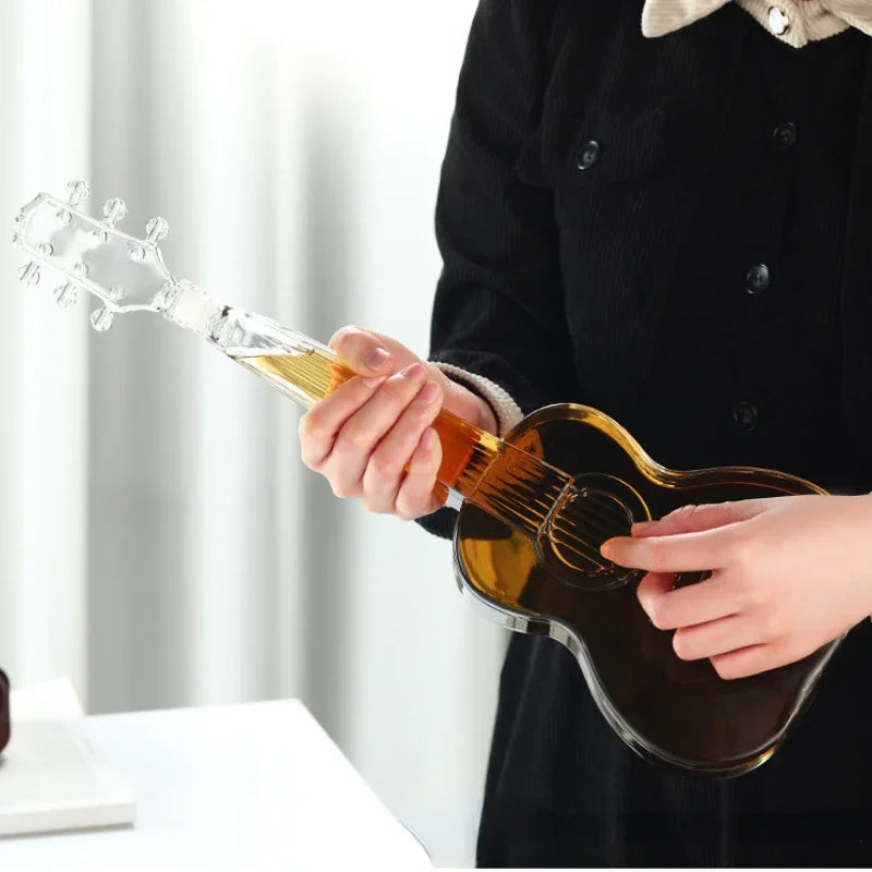 High Borosilicate Glass Wine Bottle Guitar Violin Decanter