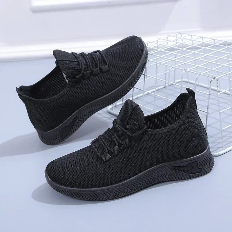 Bartender Women's Breathable Non-Slip Black Casual Shoes