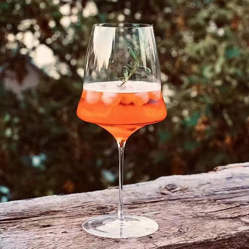 Bartender Black Crystal Wine Glass