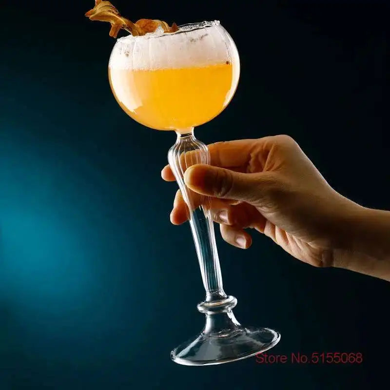 Bartender Black Roman Column Cocktail Glass Set